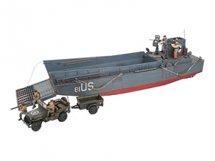 REV03065  LCM 3 50ft landing craft & JEEP & TRAILER