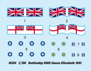 Trumpeter 05324  HMS Queen Elizabeth 1943