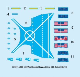 Trumpeter 05786  AOE Fast Combat Support Ship USS Detroit AOE-4