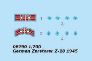 Trumpeter 05790 German Zerstorer Z-28 1945