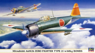 HSG09626 Mitsubishi A6M2b Zero Fighter Type 21 w/60kg bombs