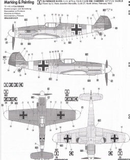 Hasegawa 09871 Messerschmitt Bf109F-4 Trop ''Marseilles'' w/Figure