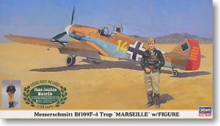 Hasegawa 09871 Messerschmitt Bf109F-4 Trop ''Marseilles'' w/Figure