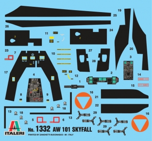 Italeri 1332 Agusta Westland AW101 SKYFALL 007