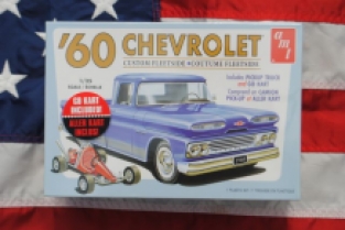 AMT 1063 1960 Chevy Custom Fleetside Pickup with Go Kart