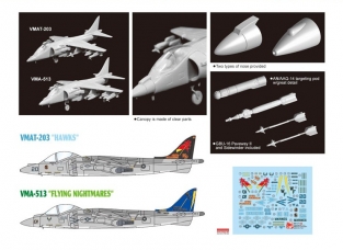 Dragon 4617 USMC AV-8B VMAT-203 'HAWKS' & VMA-513 'FLYING NIGHTMARES' 