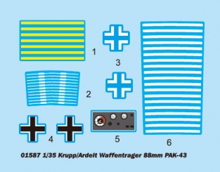 Trumpeter 01587  German KRUPP/ARDELT WAFFENTRÄGER 88mm PAK-43