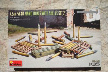 MiniArt 35402 7.5cm PaK40 Ammo Boxes with Shells, set 2