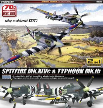 Academy 12512 70th Anniversary Normandy Invasion 1944-2014 Spitfire Mk.XIVc & Typhoon Mk.Ib Special Edition