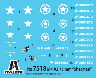 Italeri 7518  M4A3 75mm SHERMAN