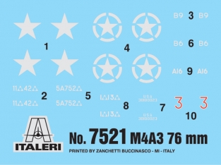 Italeri 7521 M4A3 SHERMAN 76mm