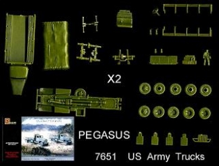 Pegasus hobbies 7651 U.S. ARMY TRUCKS