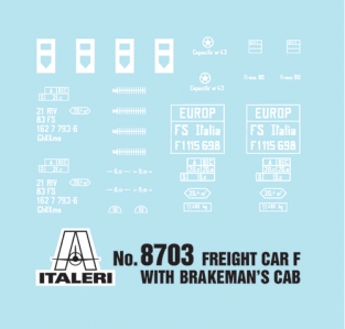 Italeri 8703  Freight Car F with brakeman's cab