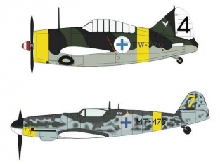 Hasegawa 02279 B-239 BUFFALO & Messerschmitt Bf109G-6 