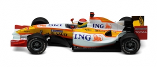 ScaleXtric C2987 RENAULT F1 2009 No.7 F.ALONSO