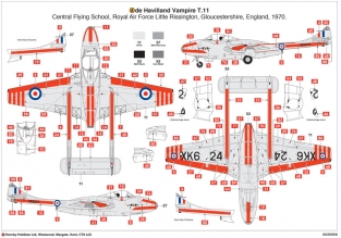 Airfix A02058A DE HAVILLAND VAMPIRE T.11 / J-28C