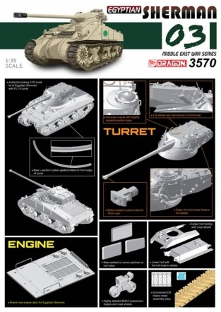 Dragon 3570 Egyptian SHERMAN Tank