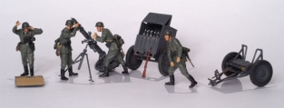 Zvezda 3583 GERMAN 120-mm MORTAR 42 with Trailer and Crew