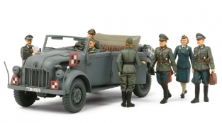 Tamiya 25149 German Steyr 1500A KOMMANDEURWAGEN with HQ STAFF Set