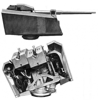 SA010 German anti-aircraft turret 6X 105mm