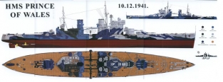 Tamiya 122 / 77522  H.M.S. Prince of Wales Royal Navy Battleship WWII