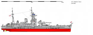 COM70296 HMS ABERCROMBIE 1943 Royal Navy Monitor Ship