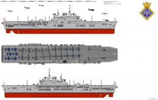 Fujimi 44124 HMS EAGLE British Navy Aircraft Carrier