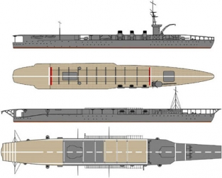 Fujimi 43084 IJN HOSHO Imperial Japanese Navy Aircraft Carrier