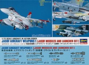 Hasegawa X72/35010 JASDF AIRCRAFT WEAPONS 1 JASDF Missiles and Launcher set