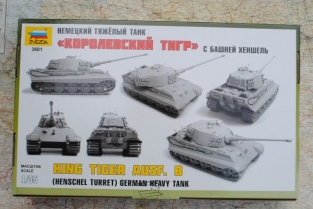 Zvezda 3601 KING TIGER Ausf.B Henschel Turret German Heavy Tank