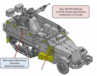 Dragon 3586 IDF M3 Halftrack with TCM-20 Anti-Aircraft Gun