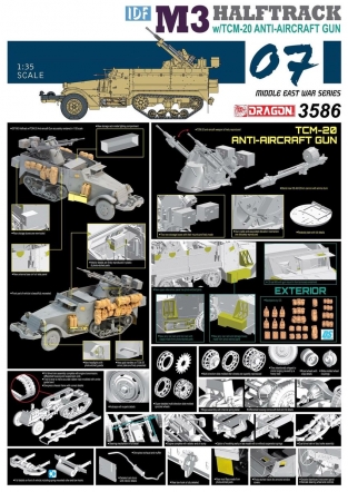 Dragon 3586 IDF M3 Halftrack with TCM-20 Anti-Aircraft Gun