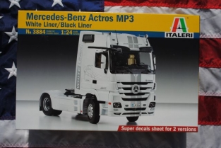 Italeri 3884 Mercedes-Benz Actros MP3 White Liner / Black Liner