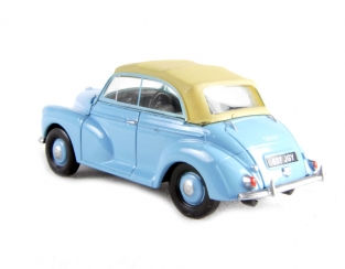 Classix EM76822 Morris Minor Convertible - Pale Blue - hood up