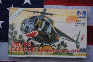 Italeri 028 OH-6A CAYUSE gunship helicopter
