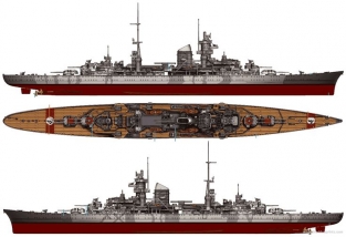 Tamiya 31805 PRINZ EUGEN Kriegsmarine Heavy Cruiser WWII