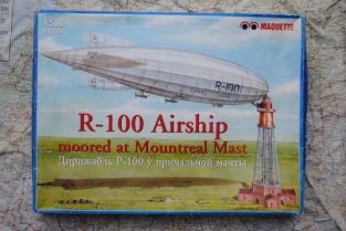 Maquette MQ-5000 R-100 Airship moored at Mountreal Mast échelle 1/500