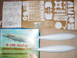 Maquette MQ-5000 R-100 Airship moored at Mountreal Mast schaal 1:500