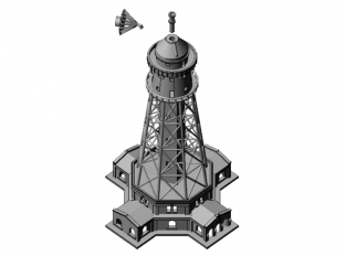 Maquette MQ-5000 R-100 Airship moored at Mountreal Mast schaal 1:500