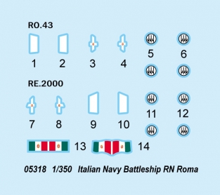 TR05318  RN ROMA Italian Navy Battleship