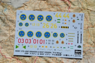 Hasegawa 02281 Saab J35F DRAKEN & Saab SH37 VIGGEN 