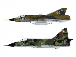 Hasegawa 02281 Saab J35F DRAKEN & Saab SH37 VIGGEN 