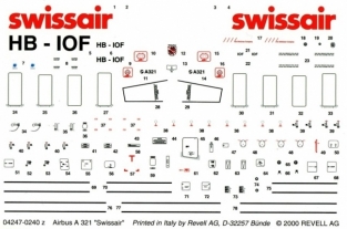 Revell 04247  AIRBUS A321 Swissair with CFM-engines