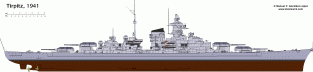 SW-3400/W75 TIRPITZ German Battleship