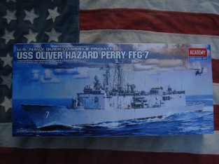 Academy 14102 1/350 Ölçek, USS Oliver Hazard Perry (FFG-7) Savaş Gemisi, Plastik Model Kiti Academy 14102 1/350 Ölçek, USS Oliver Hazard Perry (FFG-7) Savaş Gemisi, Plastik Model Kiti