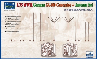 riich.models RE 30014 WWII German GG400 Generator + Antenna Set
