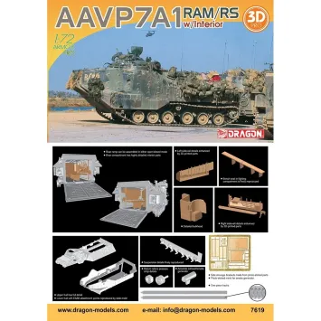 Dragon 7619 AAVP7A1 RAM/RS w/Interior w/3D Printed Parts