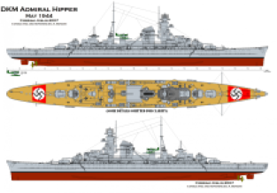 Heller 81084 ADMIRAL HIPPER 'Heavy cruiser Admiral Hipper-class'