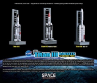 Dragon 56395 Aerospace Program 56395 Martin Titan III Rocket Diecast Model NASA, 3-Piece Set with Launch Towers