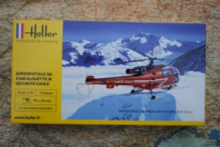 Heller 80289 AEROSPATIALE SA 316B ALOUETTE III 'Sécurité Civile'